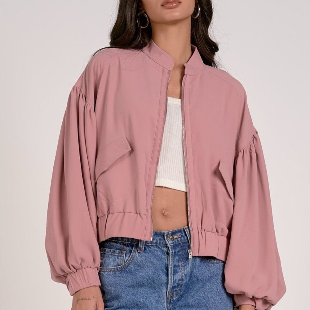 LUX MAUVE BALLOON JACKET - NWT, MEDIUM